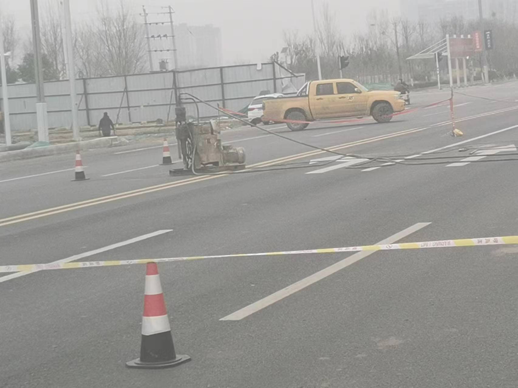天安乡公路路基沉陷注浆